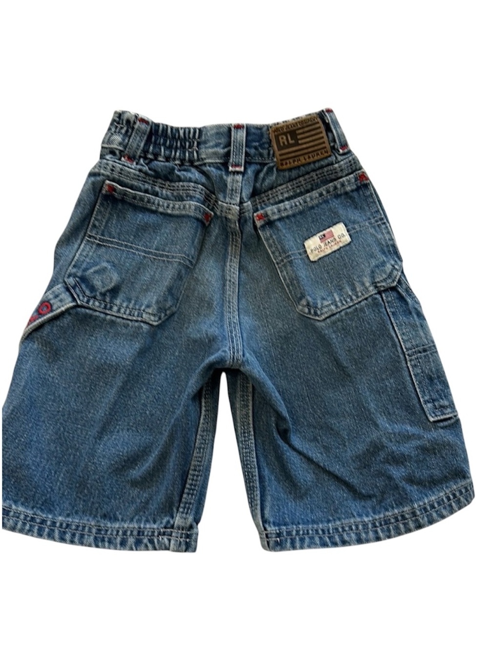 Vintage Y2K Polo Jeans Co. Ralph Lauren Boys Denim Carpenter Shorts- Size 5